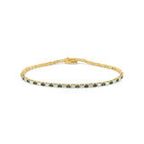 Claw Set Baguette Diamond & Emerald Bracelet