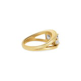 Cushion Cut Crossover Trilogy Ring
