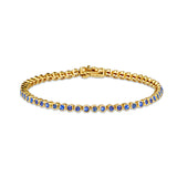 Ribbon Set Blue Sapphire Tennis Bracelet