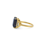 Art Deco Purple Spinel & Diamond Quintet Ring