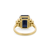 Art Deco Purple Spinel & Diamond Quintet Ring