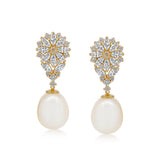 Pearl and Diamond Earrings