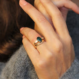Tsavorite And Diamond Trilogy Ring