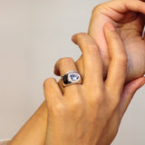 Top Notch Blue Sapphire Bombe Ring