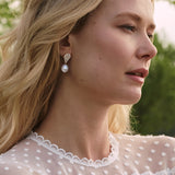 Pearl and Diamond Earrings