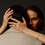 Pear Tsavorite & Diamond Halo Ring