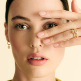 Emerald Cut Ribbon Set Solitaire