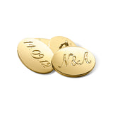 Gold Oval Double Sided Cufflinks