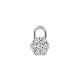 White Gold Mini Diamond Daisy Drops