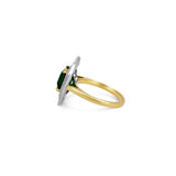 Tsavorite & Diamond Target Ring