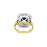 Tsavorite & Diamond Target Ring