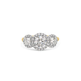 Diamond Trilogy & Fine Diamond Halo Ring