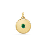 Birthstone Disc Pendant