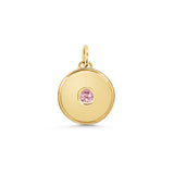 Birthstone Disc Pendant