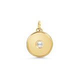 Birthstone Disc Pendant