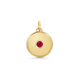 Birthstone Disc Pendant