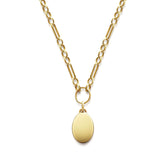 plain gold custom acrostic heritage pendant