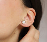 Peach Morganite Studs