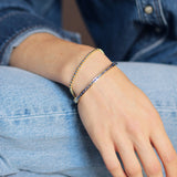 Ribbon Set Blue Sapphire Tennis Bracelet