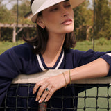 Ribbon Set Blue Sapphire Tennis Bracelet