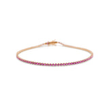 Claw Set Ruby Tennis Bracelet