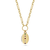 custom acrostic heritage pendant-with coloured stones
