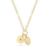 Birthstone Disc Pendant