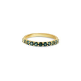 Ombre Teal Sapphire Claw Set Ring