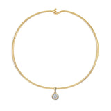 Ribbon Set Diamond Pendant