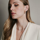 Ribbon Set Diamond Tennis Necklace