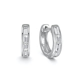 Baguette Diamond Hoops
