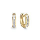 Baguette Diamond Hoops