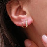 Baguette Diamond Hoops