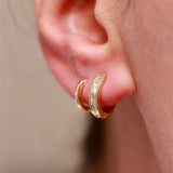 Baguette Diamond Hoops