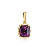 Cushion Cut Rhodolite Garnet Pendant