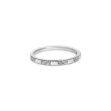 Dot and Dash Diamond Eternity Ring