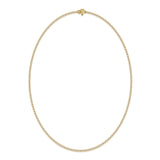 Ribbon Set Diamond Tennis Necklace