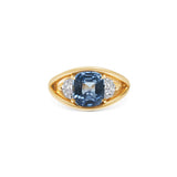 Sapphire and Diamond Cuff Ring