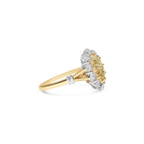 Yellow Diamond Cluster Ring