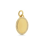 Pavé Set Heritage Oval Pendant