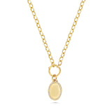 Pavé Set Heritage Oval Pendant