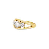 Cushion Cut Crossover Trilogy Ring