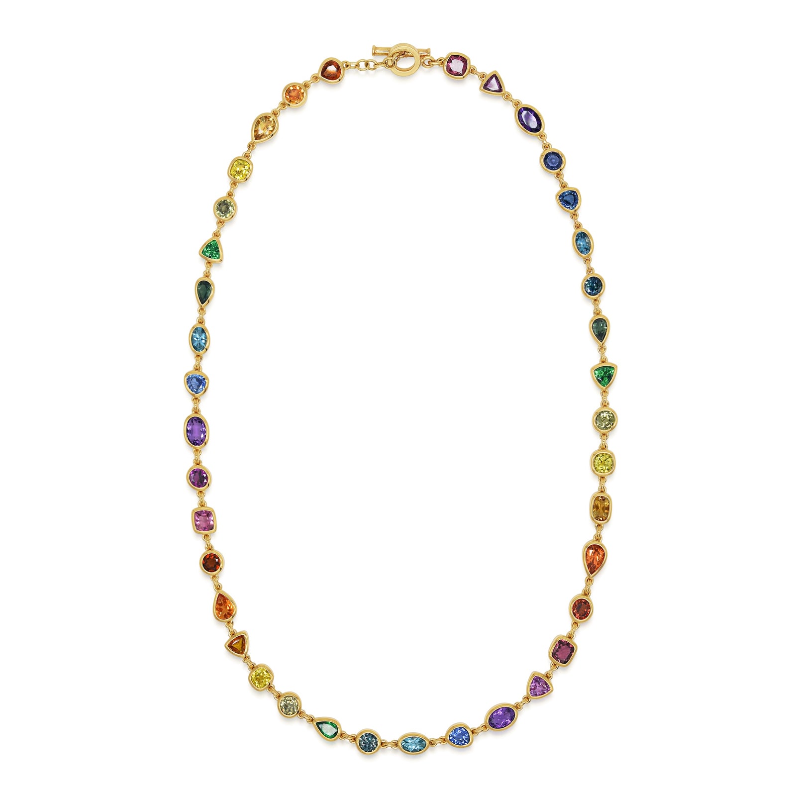 GardenQuartz × RainbowMoonstonenecklace Ribbon Set Rainbow Gemstone Necklace | Necklaces | Sophie Breitmeyer