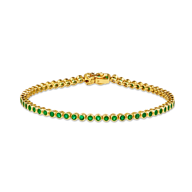 Ribbon Set Emerald Tennis Bracelet