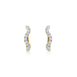 Diamond Wiggle Hoop Earrings