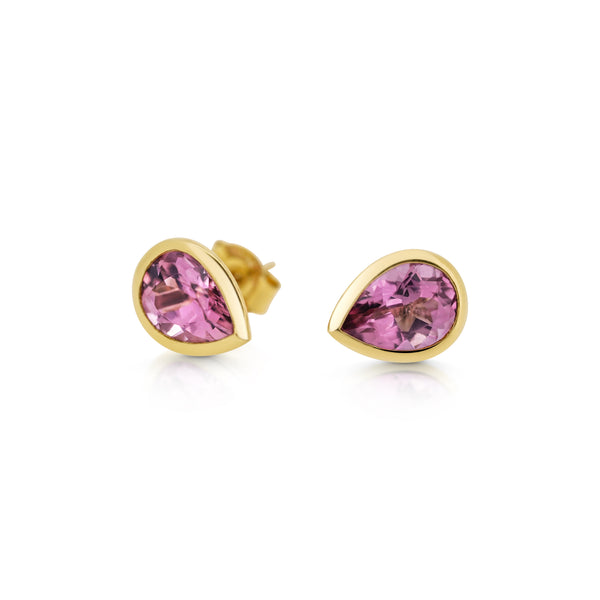 Pear Tourmaline Studs