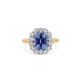 One-Of-A-Kind Blue Spinel & Diamond Cluster Ring
