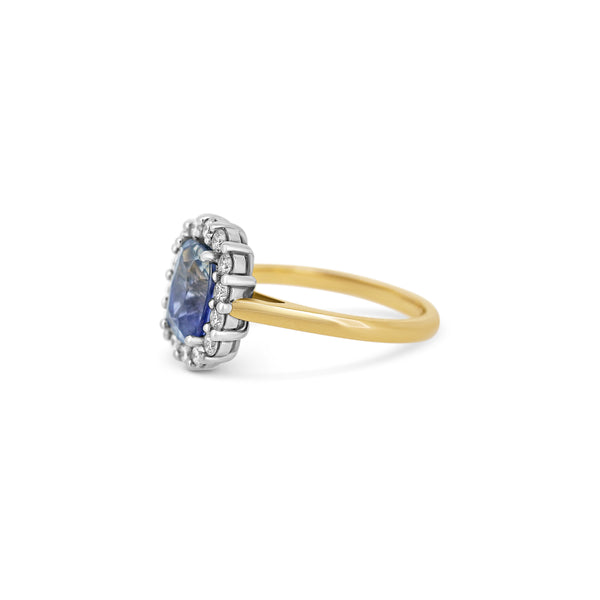 One-Of-A-Kind Bi-colour Sapphire & Diamond Cluster Ring