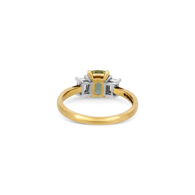 One-Of-A-Kind Yellow Sapphire & Crisscut Diamond Ring