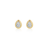Mini Pear Diamond Studs